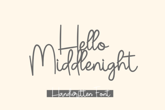Hello Middlenight: A Delicate Script Font for Makers