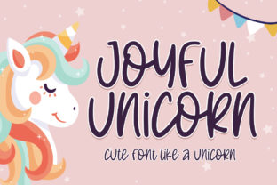 Joyful Unicorn Font for Crafters