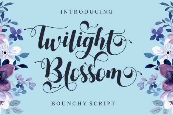 Twilight Blossom Font for Elegant Branding